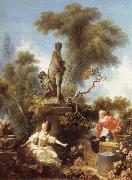 Jean Honore Fragonard The meeting, from De development of the love France oil painting artist